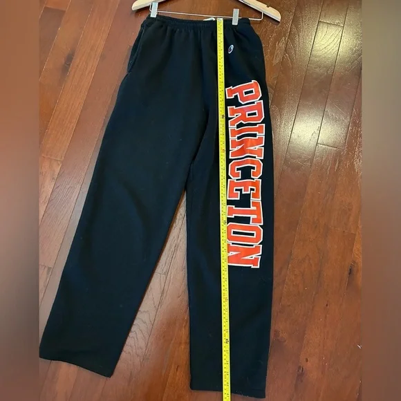 Champion Eco Fleece Princeton University Sweatpant Black Collegiate Comfort Sz S - Picture 4 of 6